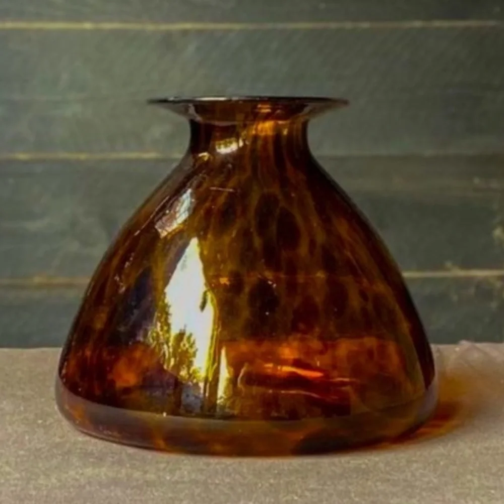Maestri Vetrai Tortoiseshell Handblown Glass Vase